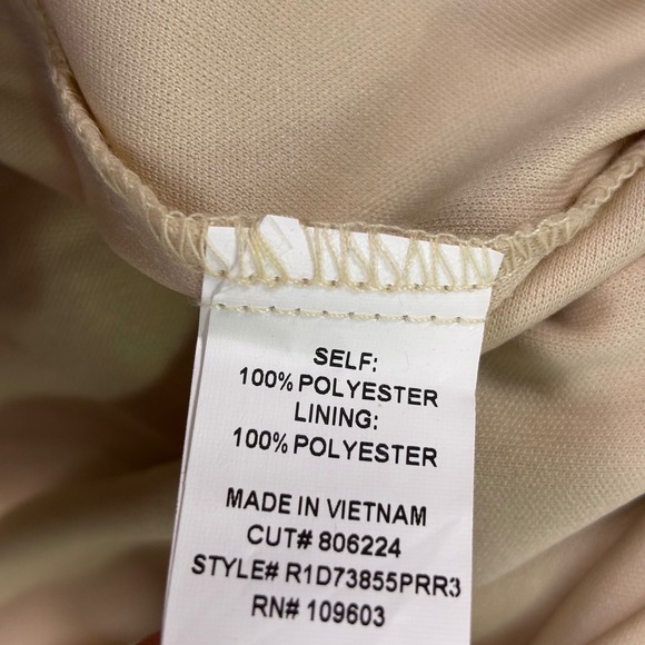 Rabbit Rabbit Rabbit Designs Women's Sleeveless Floral Dress 14 Yellow Belt Line - Picture 6 of 10